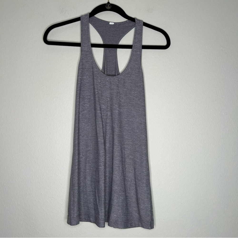 Lululemon Cool Racerback Heathered Slate Gray Size 6‎